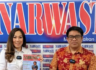 Caleg DPR-RI Partai Gerindra dan Bendahara Umum Laskar Prabowo 08 Kunjungi Kantor Redaksi NARWASTU